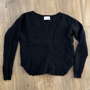 Wilfred Free Textured Black Sweater